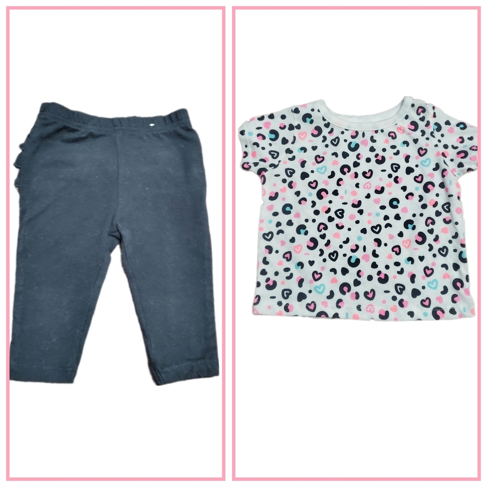 Geranimals Baby Girl's Mix & Match 2Pc Top & Bottom Size 3-6Months
